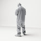 Diorama model building product photo 2: Standing figure: Man with sunglasses & chain, hands in front of chest, loose shirt & pants (B028)