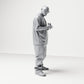 Diorama model building product photo 3: Standing figure: Man with sunglasses & chain, hands in front of chest, loose shirt & pants (B028)