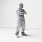 Diorama model building product photo 3: Standing figure: Person with crossed arms, sunglasses & sleeveless top, wide pants (B029)