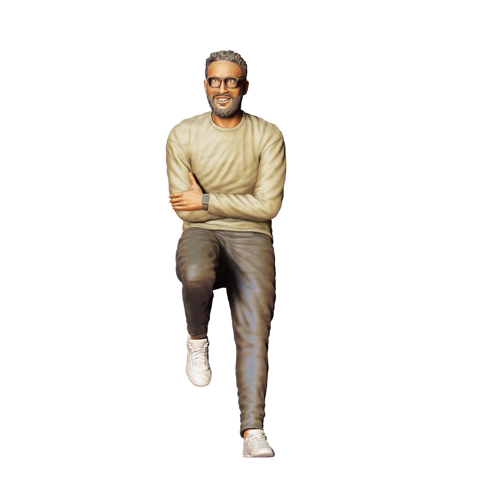 Diorama model-making product photo 1: Diorama figure set: People in a car scene (No. S74)