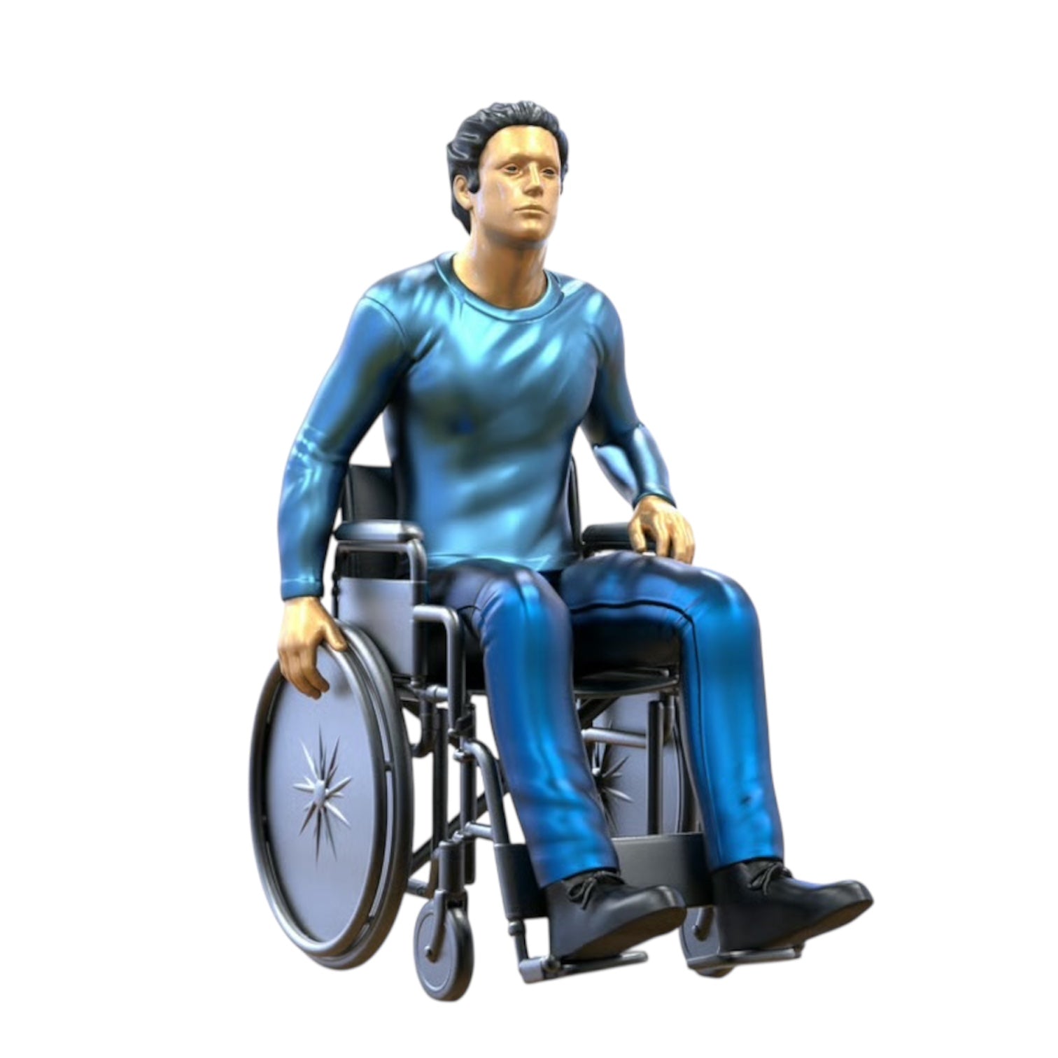 Diorama model-making product photo 5: Diorama figure set: Everyday wheelchair users (No. S59)