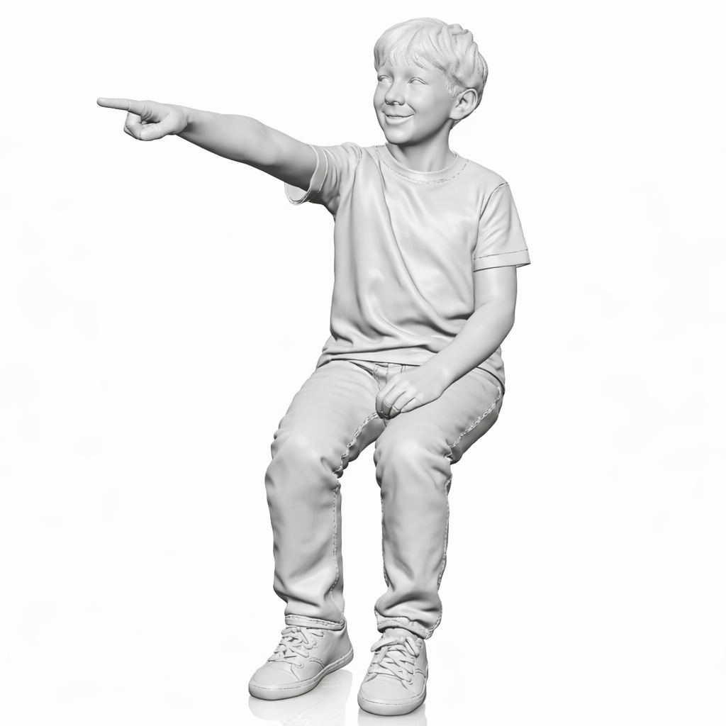 Diorama model-making product photo 3: Diorama figure set: seated figures, passers-by and spectators set