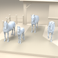 Diorama modeling product photo 2: Diorama miniature horses: Three horses and a foal (h0_54)