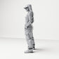 Diorama model building product photo 1: Standing figure: Woman with baseball cap, crop top & cargo pants, hands in pockets (B031)