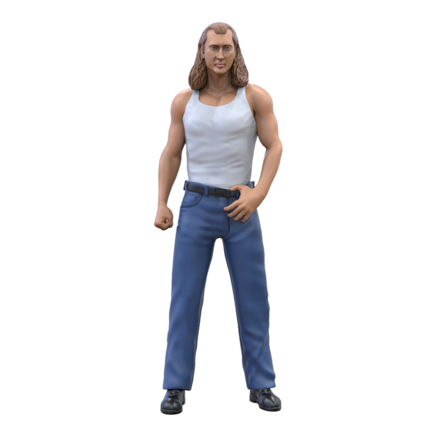 Product photo diorama and model building miniature figure: man in undershirt