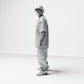 Diorama model building product photo 1: Standing figure: Streetwear man with cap, sunglasses & sports jersey 13 (B032)