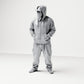 Diorama model building product photo 0: Standing figure: Person with hoodie, baseball cap & face cloth, hands in pockets (B034)