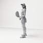 Diorama model building product photo 1: Standing figure: tennis player with racket (B038)