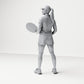 Diorama model building product photo 2: Standing figure: Tennis player with racket (B038)