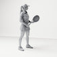Diorama model building product photo 3: Standing figure: Tennis player with racket (B038)