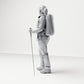 Diorama model building product photo 1: Standing figure: Wanderer with backpack & two trekking poles (B039)