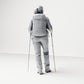 Diorama model building product photo 2: Standing figure: Wanderer with backpack & two trekking poles (B039)