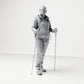 Diorama model building product photo 3: Standing figure: Wanderer with backpack & two trekking poles (B039)