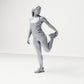 Diorama model building product photo 0: Standing figure: Athlete in stretch pose, holding foot behind body (B040)