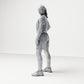 Diorama model building product photo 1: Standing figure: female basketball player with ball at hip (B042)