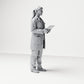 Diorama model-making product photo 3: Standing figure: Doctor with clipboard & stethoscope (B044)