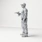 Diorama model-making product photo 1: Standing figure: craftsman with tool bag & cordless screwdriver (B046)