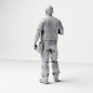 Diorama model-making product photo 2: Standing figure: craftsman with tool bag & cordless drill (B046)