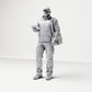 Diorama model-making product photo 0: Standing figure: parcel delivery driver with cap, shoulder bag & handheld device (B048)