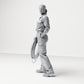 Diorama model-making product photo 1: Standing figure: female ship crew member in workwear with lifebuoy (B049)