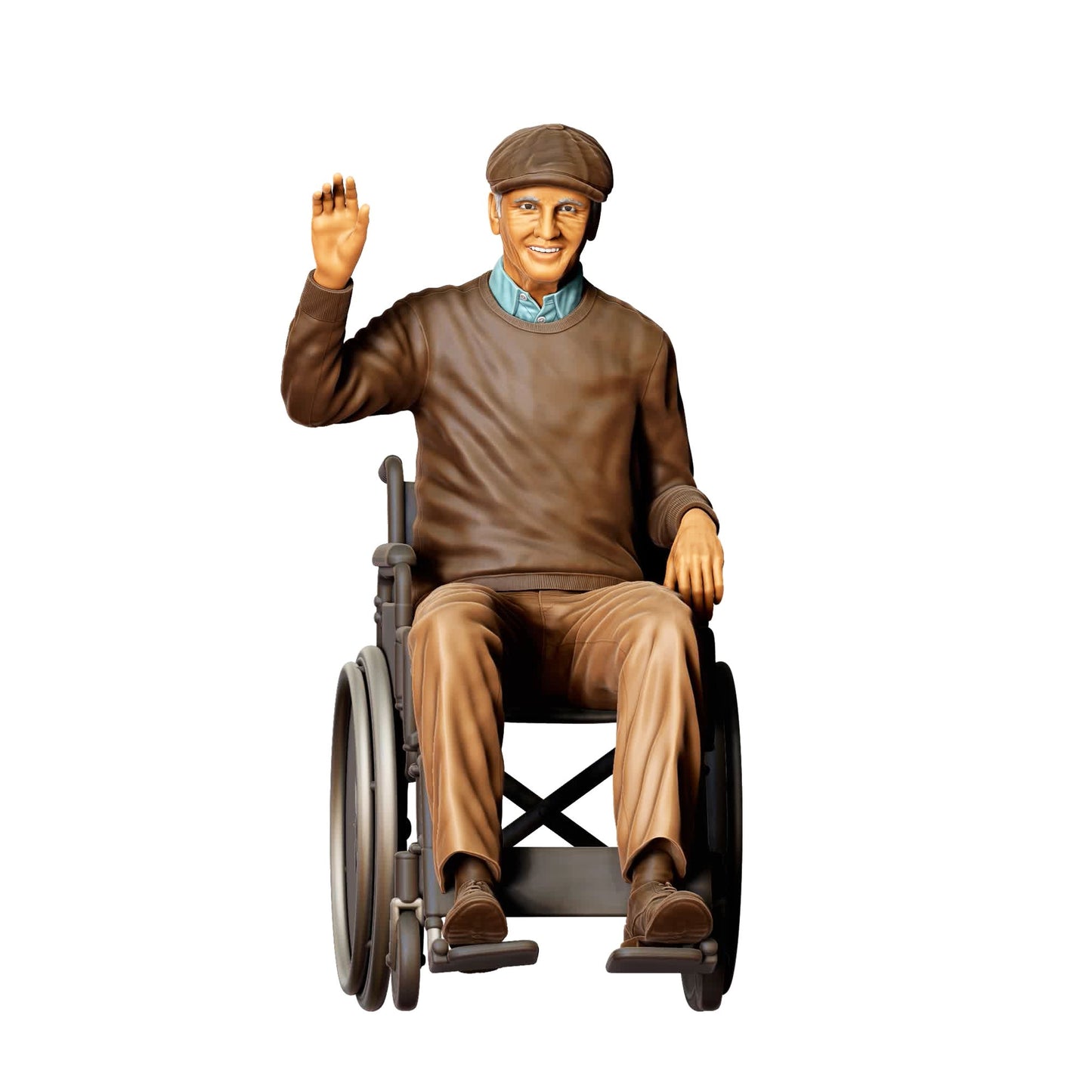 Diorama model making product photo 1: Diorama figure set: Wheelchair user in everyday life (No. S59)