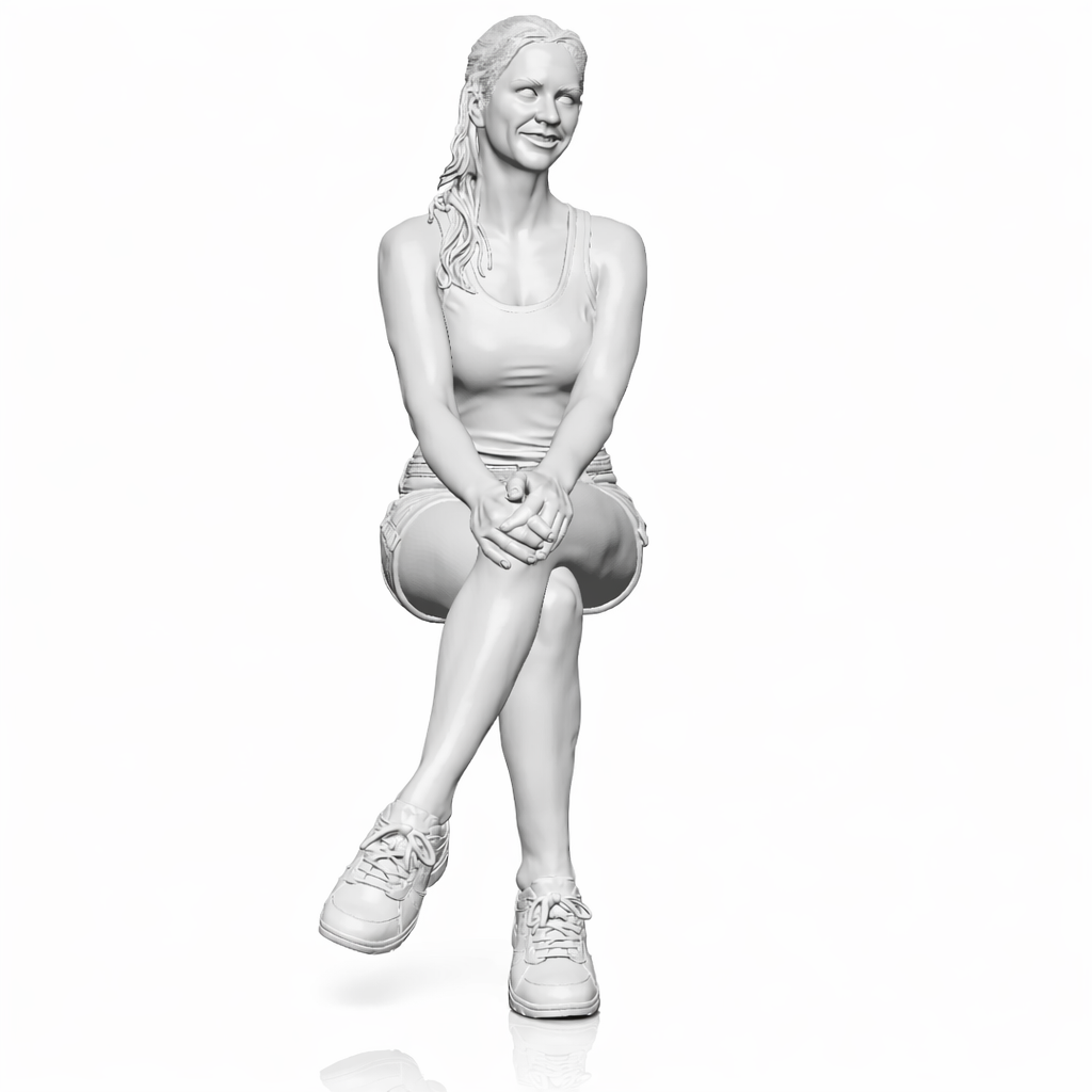 Diorama model-making product photo 5: Diorama figure set: Seated figures, passers-by and spectators set
