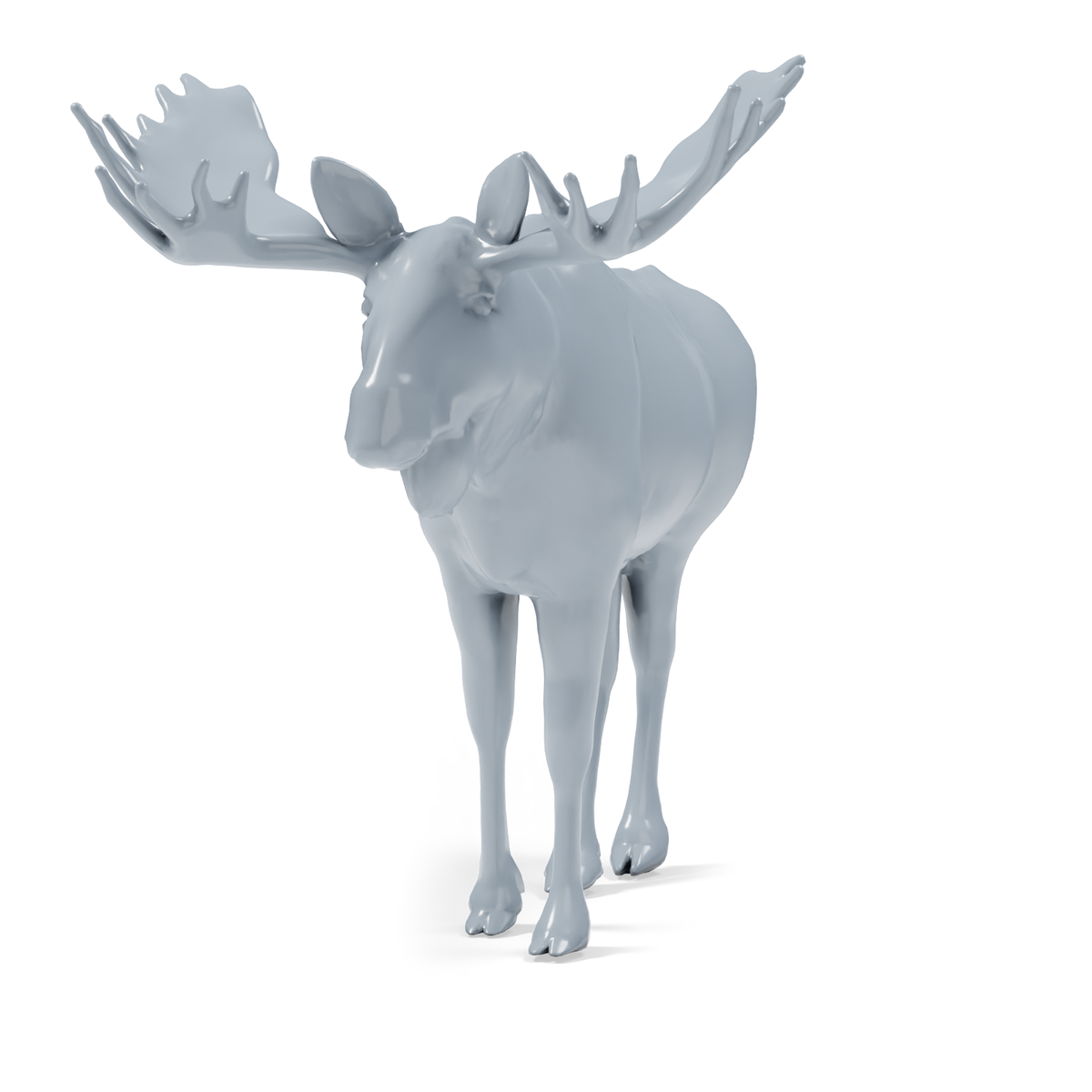 Diorama modelling product photo 3: diorama miniature wildlife: bull moose and cow moose (h0_48)