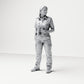Diorama model-making product photo 0: Standing figure: female ship crew member in uniform with binoculars (B050)