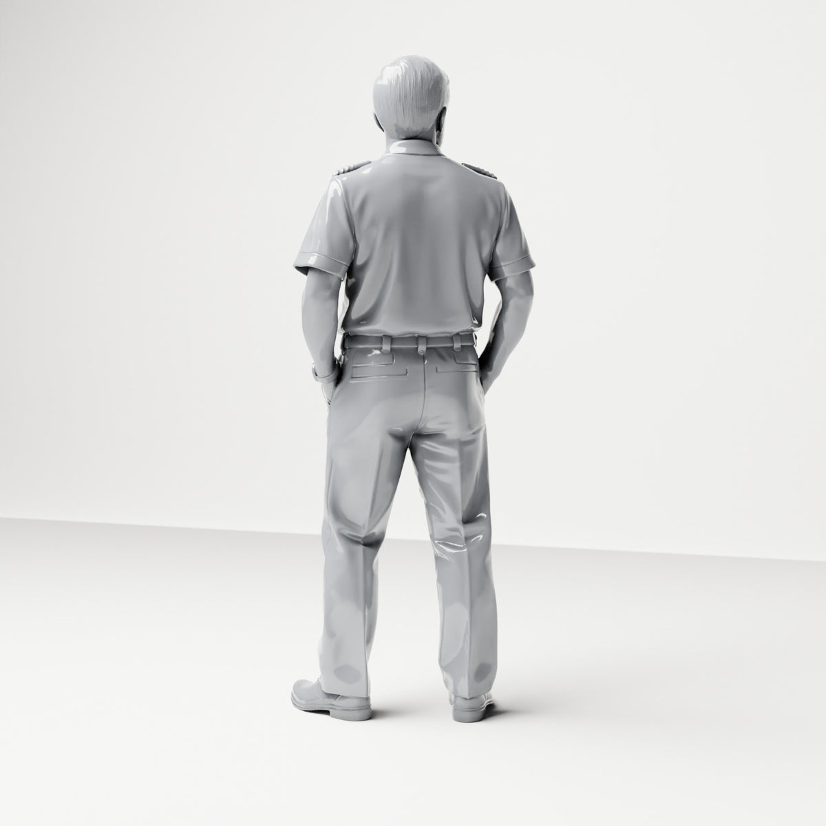 Diorama model-making product photo 2: Standing figure: ship crew member in uniform with shoulder boards (B051)