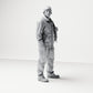 Diorama model building product photo 3: Standing figure: ship crew member in work clothes with rope coil (B052)