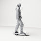 Diorama model making product photo 3: Standing figure: skater with cap, hoodie & skateboard (B054)