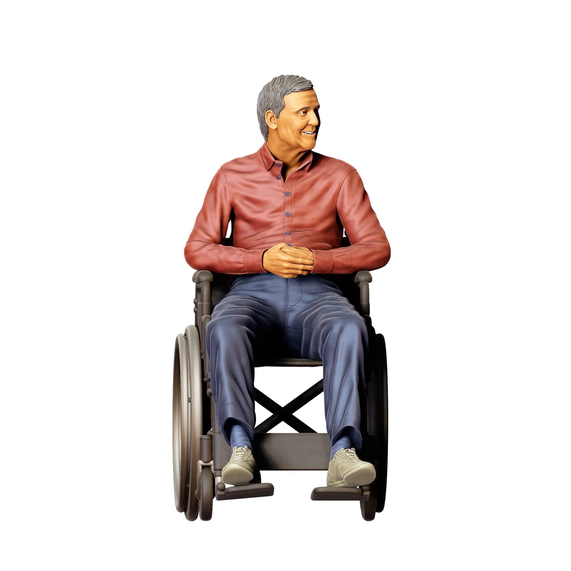 Diorama model-making product photo 2: Diorama figure set: Wheelchair user in everyday life (No. S59)