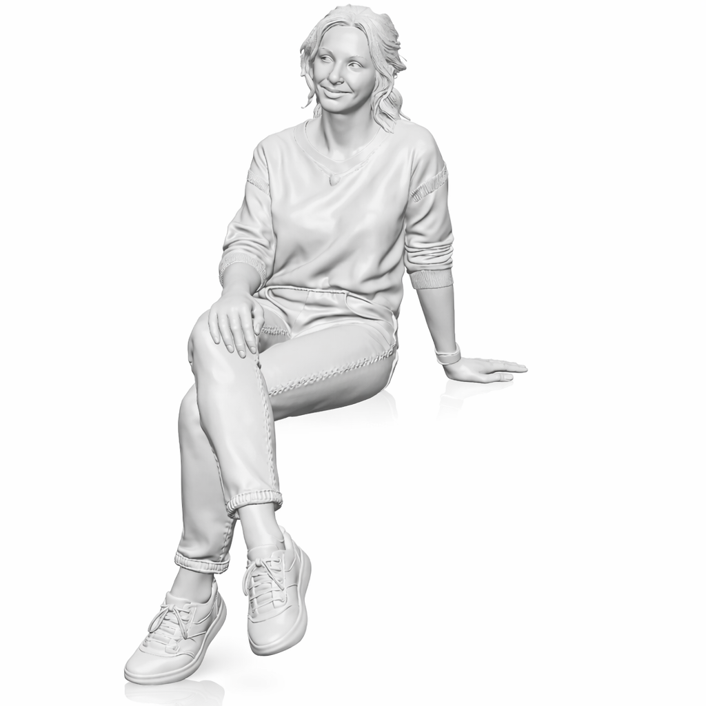 Diorama model making product image 6: Diorama figure set: seated figures, passers-by and spectators set