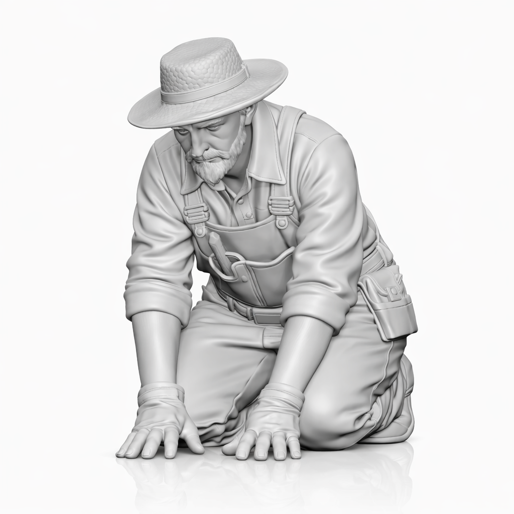 Diorama model making product photo 6: Diorama figure set: Gardener, gardening and country life figure set