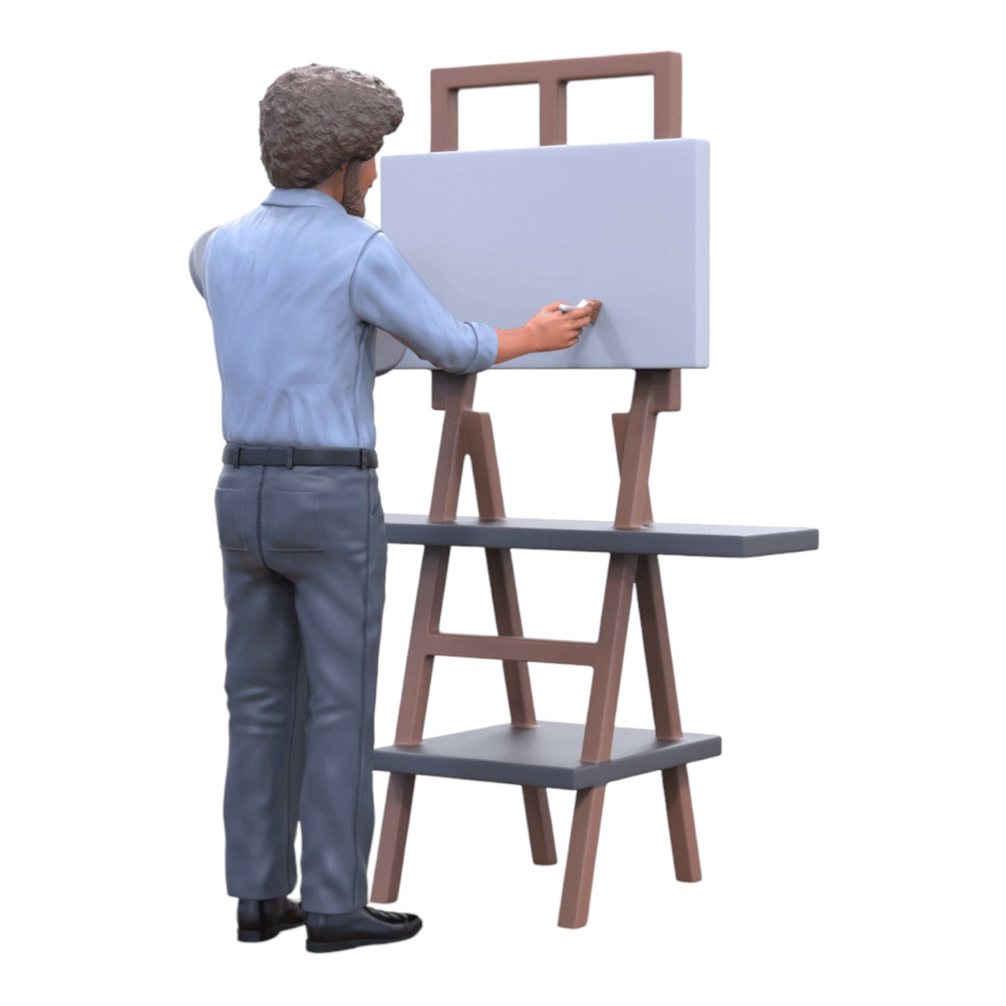 Product photo diorama and model building miniature figure: Painter with canvas