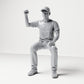 Diorama Modellbau Produktfoto 0: Sitzende Figur: Zuschauer mit erhobener geballter Faust (B066)