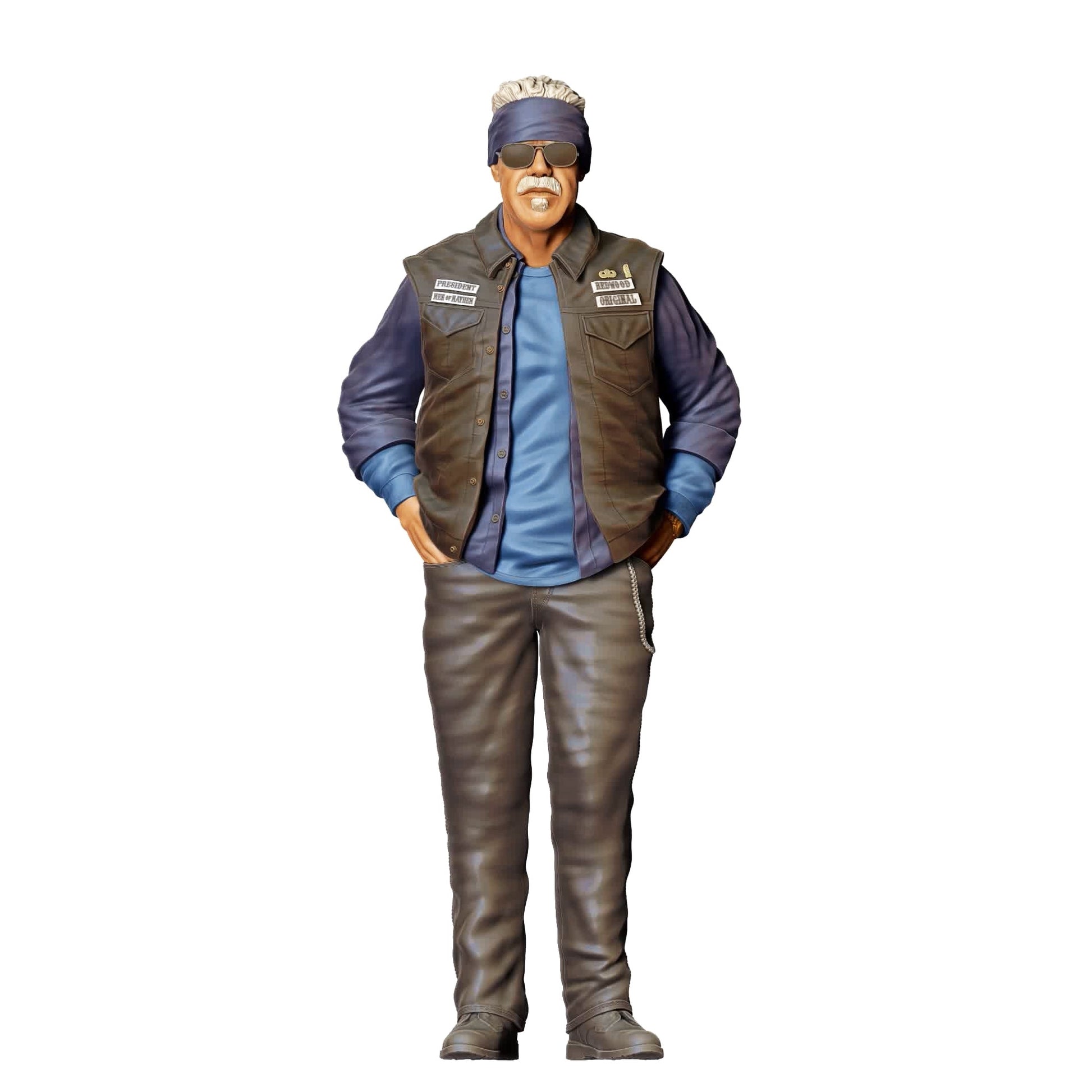 Diorama model making product photo 2: Diorama figure set: Biker and motorcycle gang (No. S67)