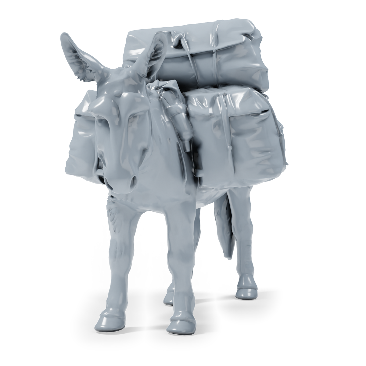 Diorama Model Building Product Photo 5: Farm Animal Diorama Miniatures: Donkey, Sheep, Ram and Lamb (h0_55)
