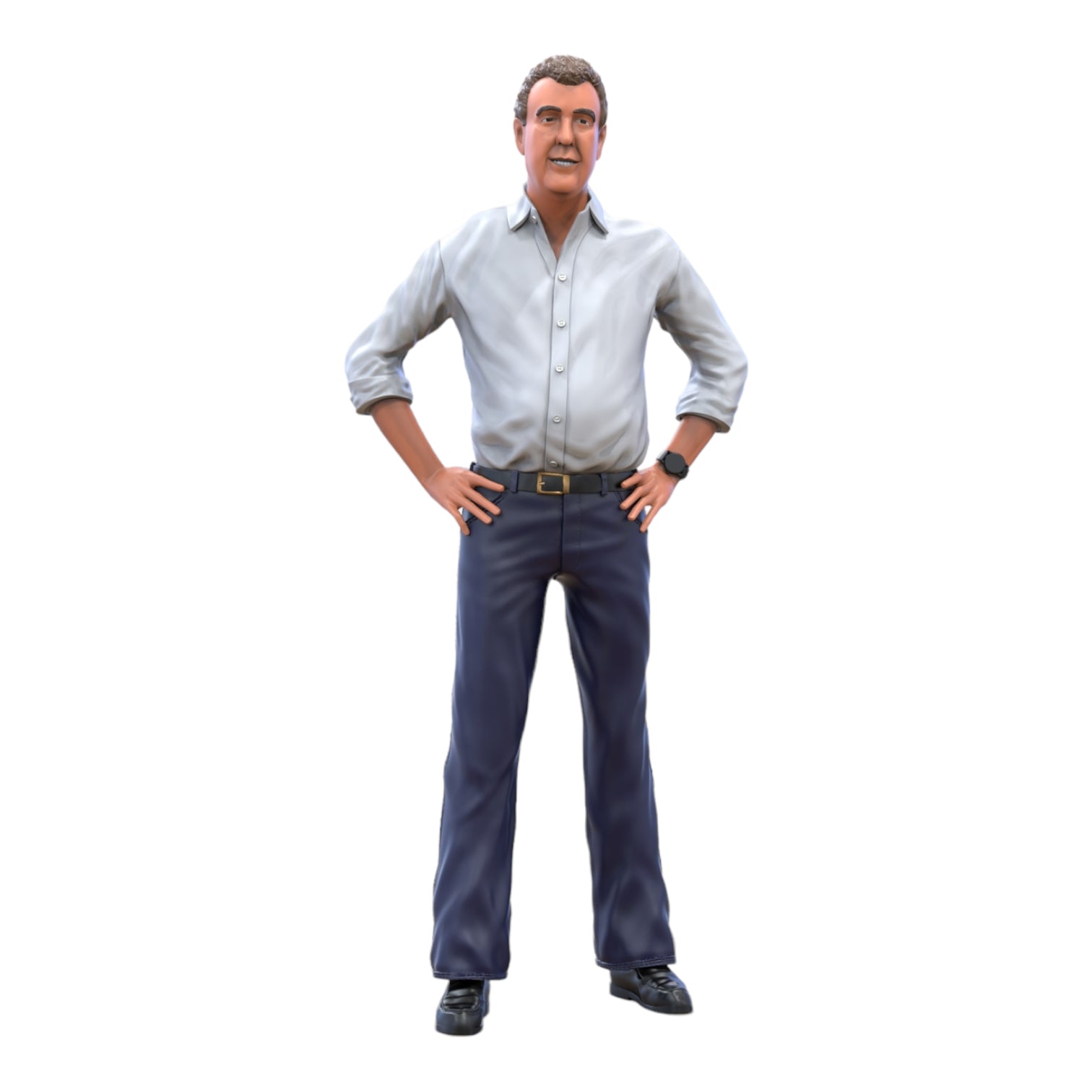 Product photo diorama and model building miniature figure: Ordinary man in shirt, standing