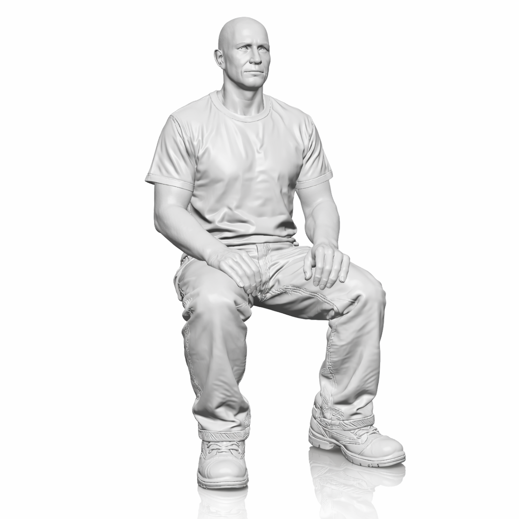 Diorama model-making product photo 8: Diorama figure set: seated figures, passers-by and spectators set