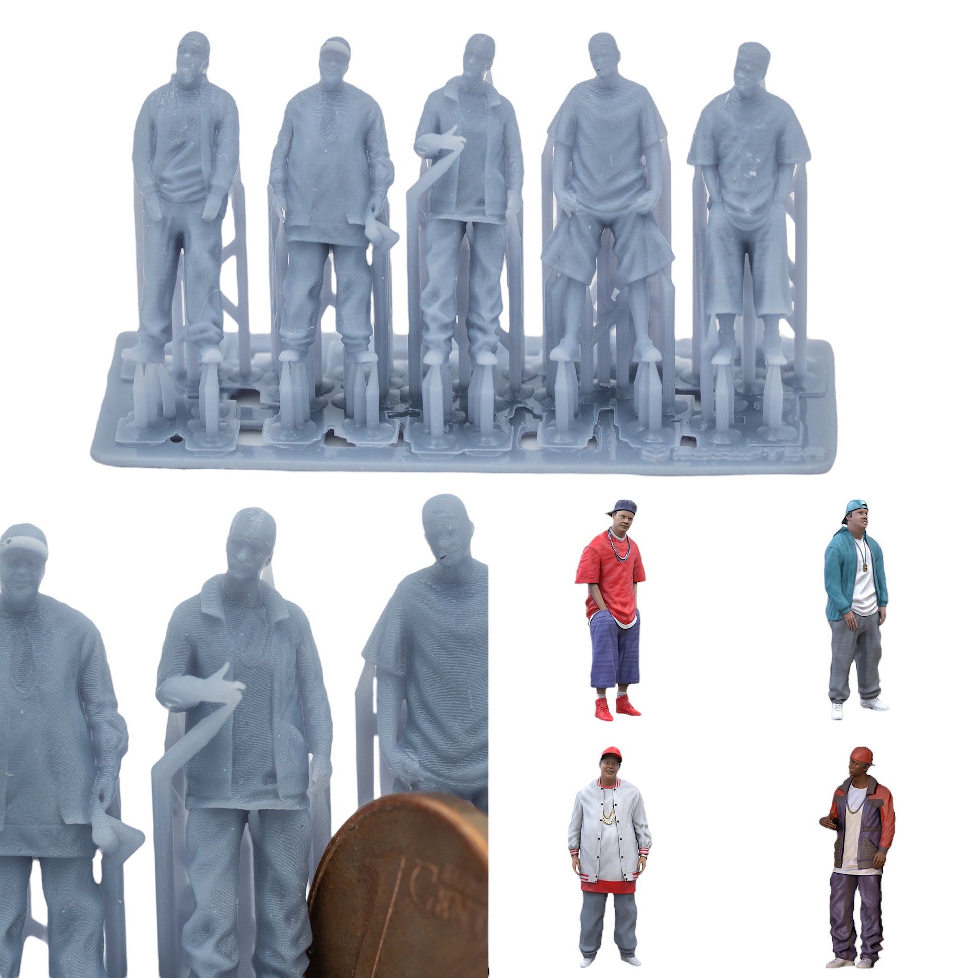 Product photo Figure H0, 1:72 - 0: HipHop Homies Figure Set