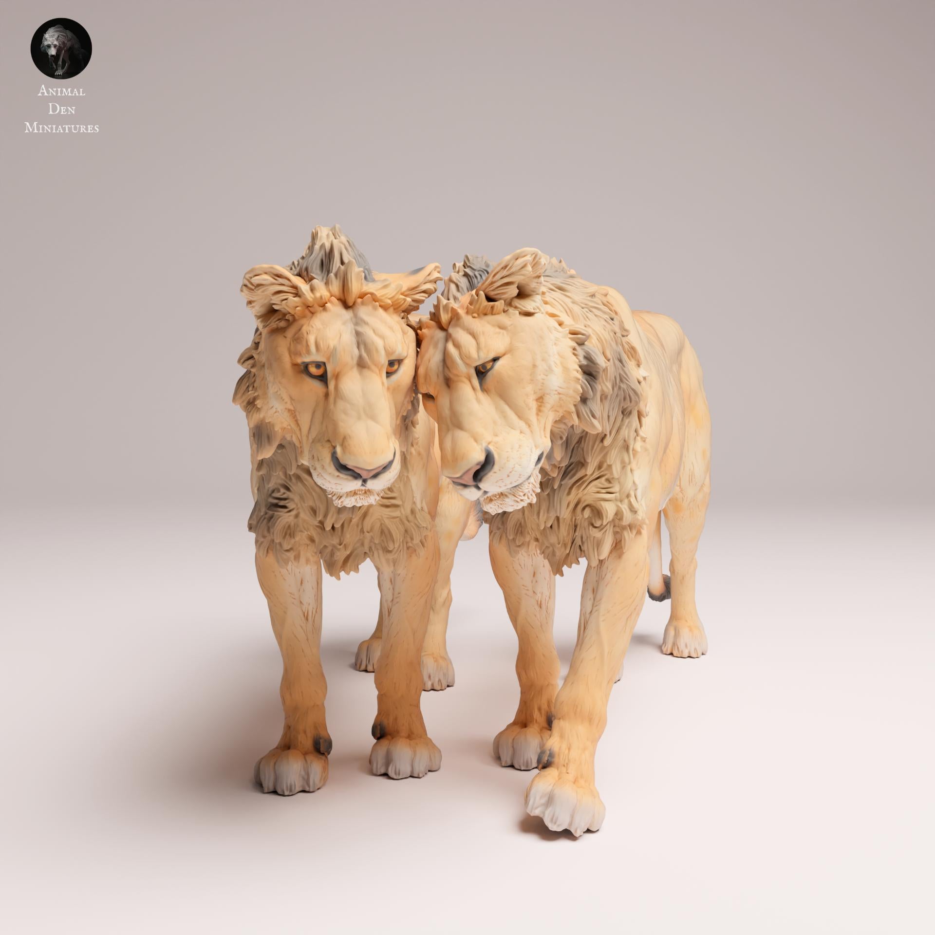 Product photo Animal Figure Diorama, Model Building: 0: Wild Animal Figure: cuddling lions – cubs (Ref 25_08_02)