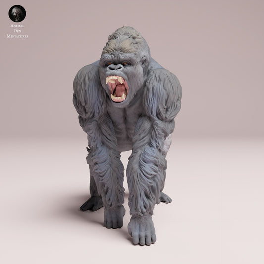 Produktfoto Tier Figur Diorama, Modellbau: 0: Dschungel Tier Figur: Aggressiver Östlicher Flachlandgorilla – Silberrücken (Ref 25_07_07)