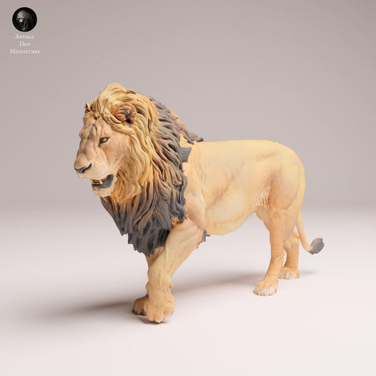 Product photo Animal Figure Diorama, Model Building: 0: Wild Animal Figure: Majestic Lion – Savanna Animals (Ref 25_08_07)