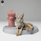 Produktfoto Tier Figur Diorama, Modellbau: 0: Wildtier Figur: Liegender Kojote (Ref 24_11_01)