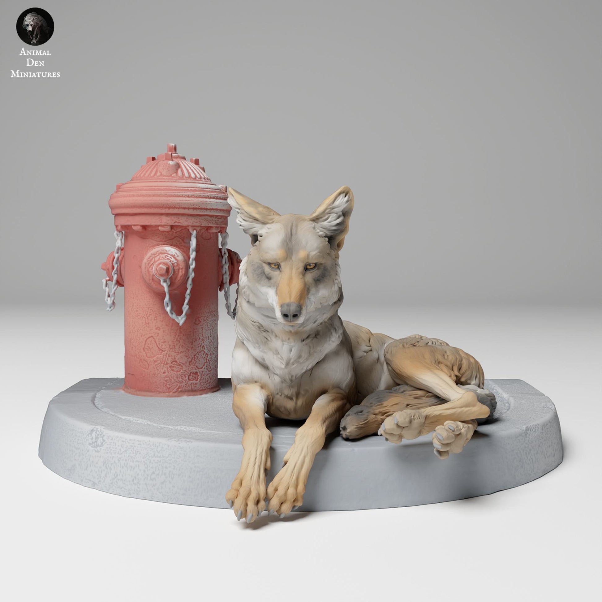 Produktfoto Tier Figur Diorama, Modellbau: 0: Wildtier Figur: Liegender Kojote (Ref 24_11_01)