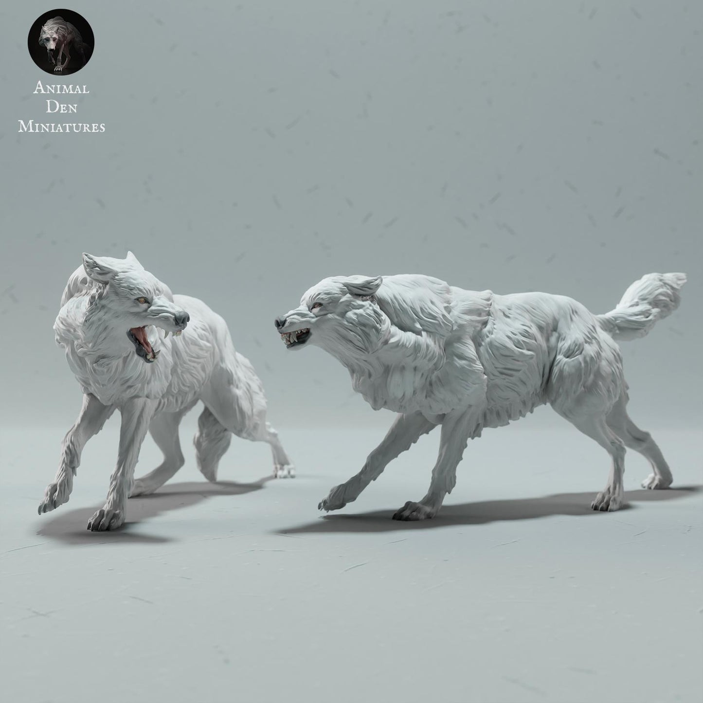 Product photo Animal Figure Diorama, Model Building: 0: Wild Animal Figures: Fighting Arctic Wolves (Ref 01_01_61)