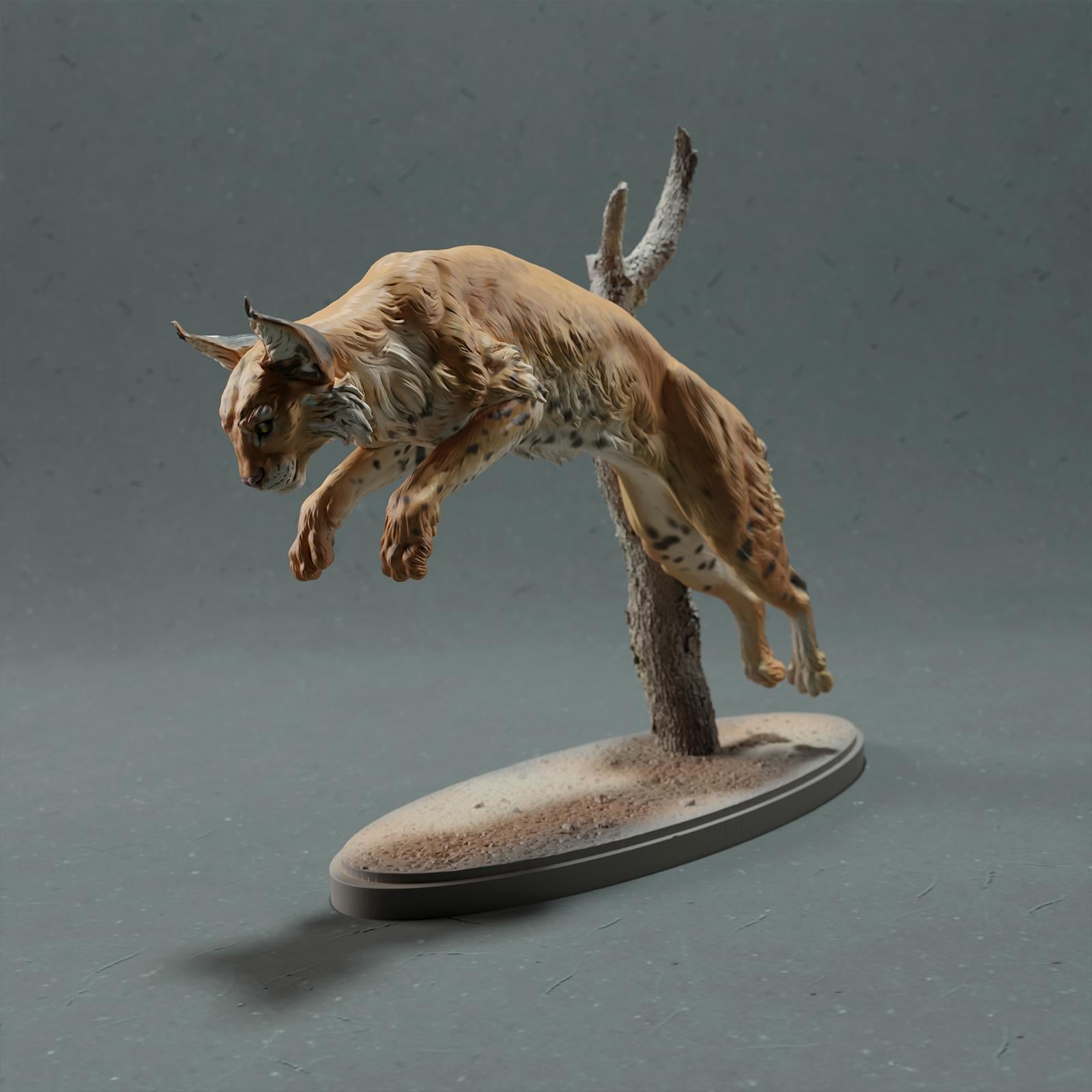Product photo Animal Figure Diorama, Model Building: 0: Wildlife Figure: Lynx – Bobcat Leep (Ref 01_01_76)