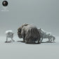 Product photo Animal Figure Diorama, Model Building: 0: Wildlife Figures: Arctic Wolves Hunting Musk Ox (Ref 01_01_62)