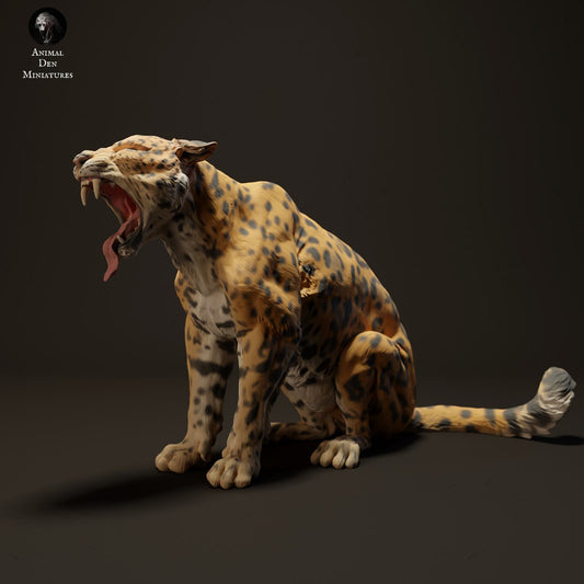 Produktfoto Tier Figur Diorama, Modellbau: 0: Wildtier Figur: gähnender Jaguar – Dschungel Tiere (Ref 01_01_03)